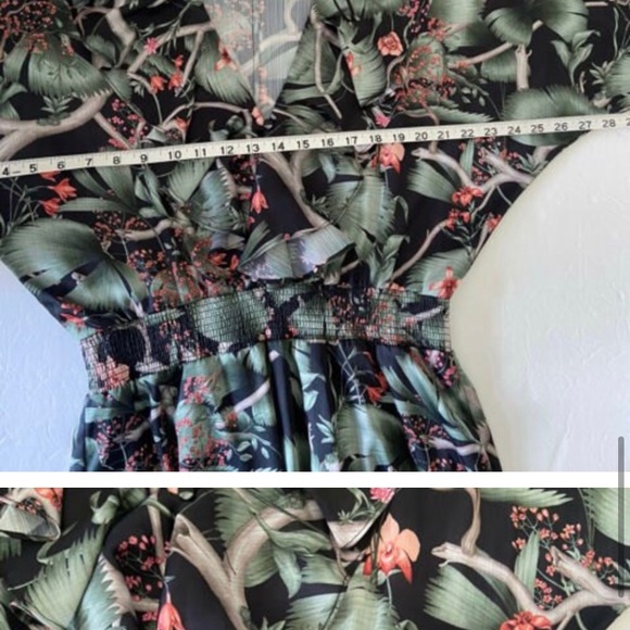 Johanna Ortiz x H&M Flounce Ruffled Floral Orchid H&M DRESS size medium - Picture 3 of 5